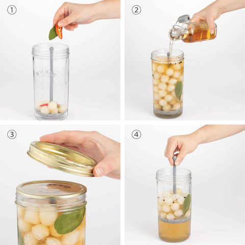 ピクルスジャー1L(PICKLEJARWITHLIFTER1L)