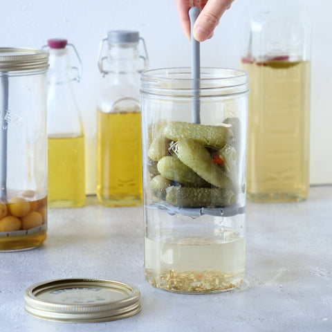 ピクルスジャー1L(PICKLEJARWITHLIFTER1L)
