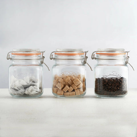 スクエアクリップトップジャー1L2個セット(SQUARECLIPTOPJAR1L)