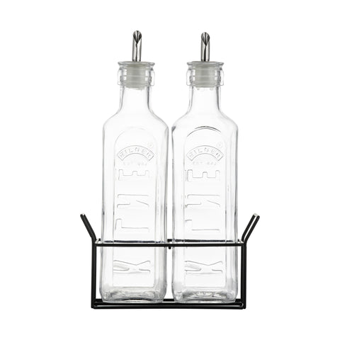 オイルボトル&メタルラック0.6L2本セット(SetOf2OilBottles&MetalRack0.6L)