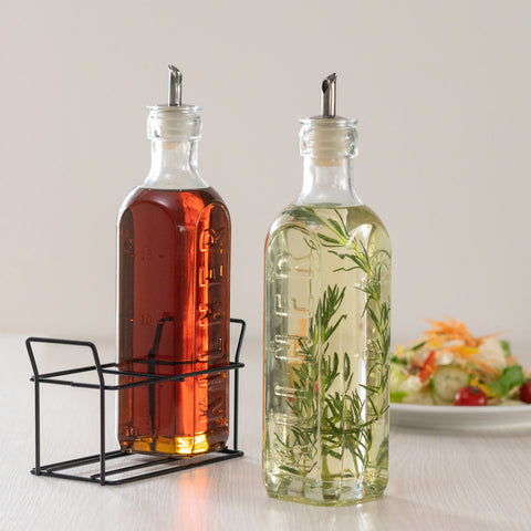 オイルボトル&メタルラック0.6L2本セット(SetOf2OilBottles&MetalRack0.6L)