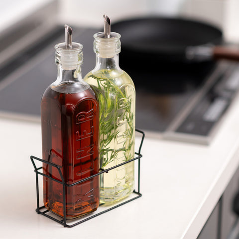 オイルボトル&メタルラック0.6L2本セット(SetOf2OilBottles&MetalRack0.6L)