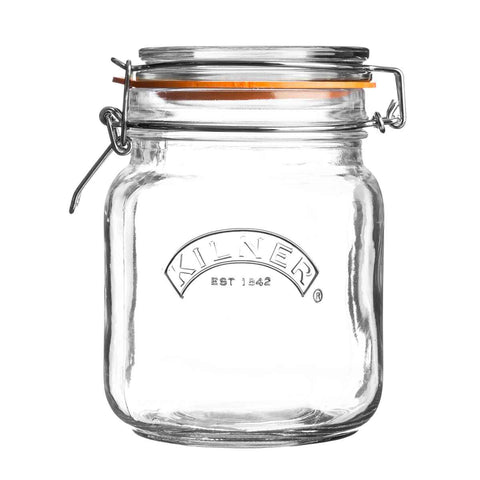クリップトップ スクエアジャー 1L 2個セット（Clip Top Square Jar 1L）