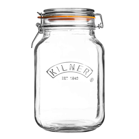 クリップトップ スクエアジャー 1.5L 2個セット（Clip Top Square Jar 1.5L）