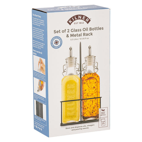 オイルボトル＆メタルラック0.3L2本セット（SETOF2OILBOTTLES＆METALRACKSETS0.3L）