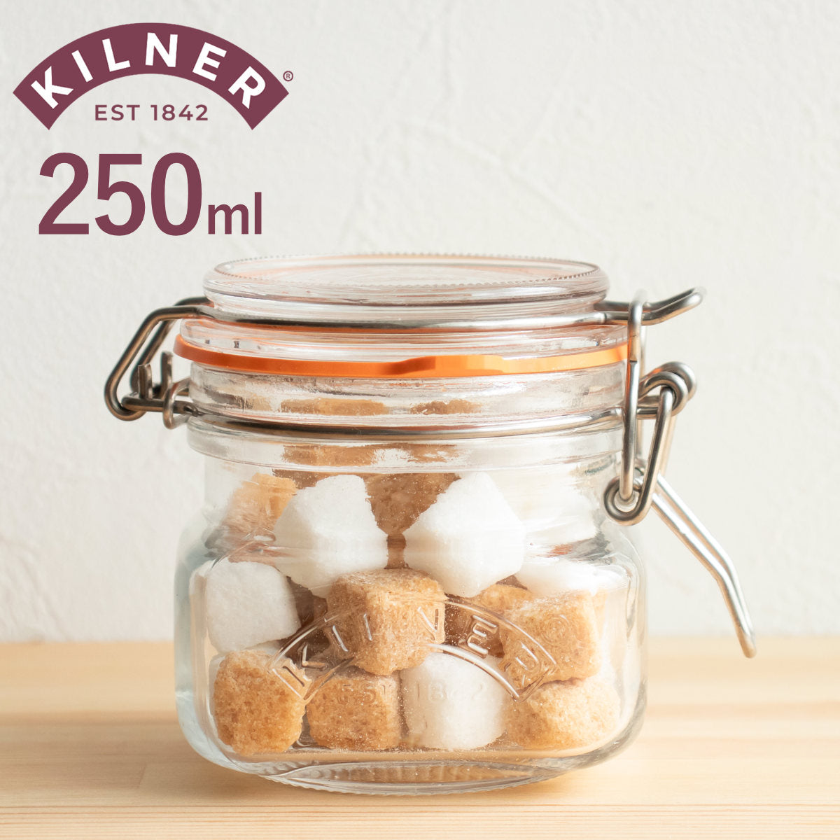 クリップトップ スクエアジャー 0.25L（Clip Top Square Jar