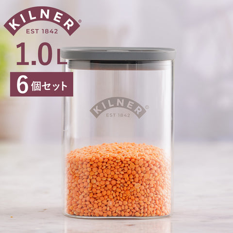 6個セットフレッシュストレージスクエアジャー1L（FreshStorageSquareJar）