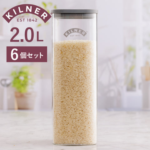 6個セットフレッシュストレージスクエアジャー2L（FreshStorageSquareJar）