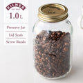 プリザーブジャー1L替え用蓋セット（PreserveJar1000mlScrewBandsLidSeals）